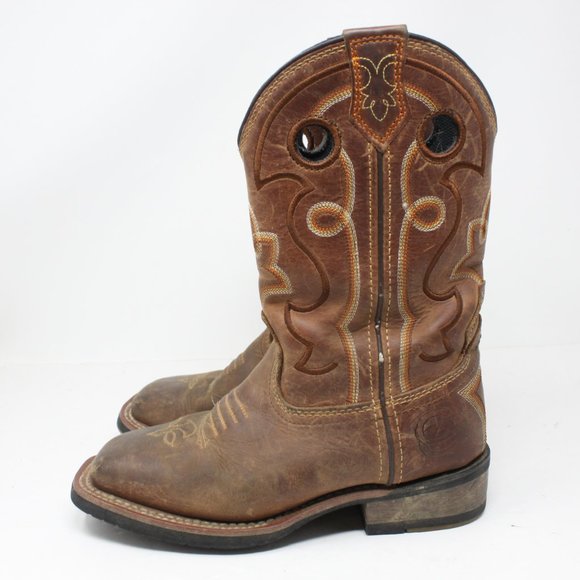 Dan Post Boots Women's 6M Brown Jesse Barnyard Square Toe Western Cowboy DP6052 - Picture 5 of 16